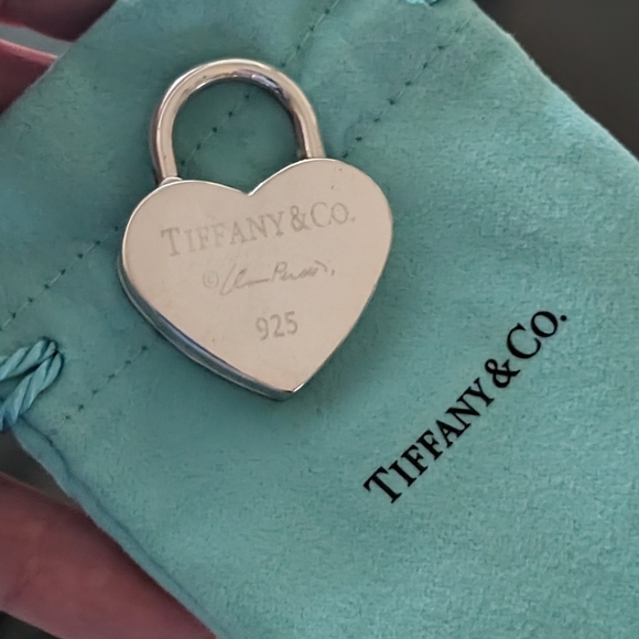 Tiffany & Co. Heart  Shaped Locket Stamped 925 With Jewelry Bag - Picture 1 of 7